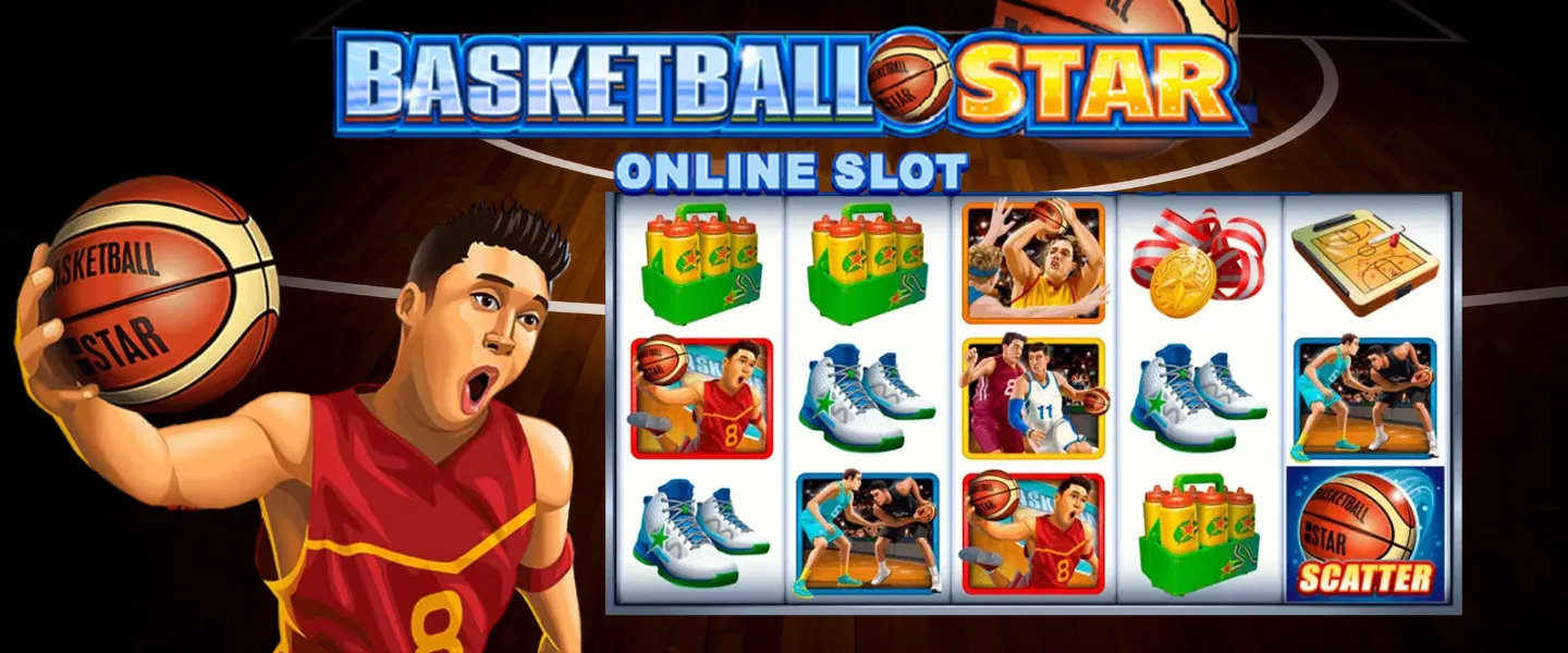 Basketball Star Slot Machine with Basketball Theme and Rolling Reels for Canadian Players
