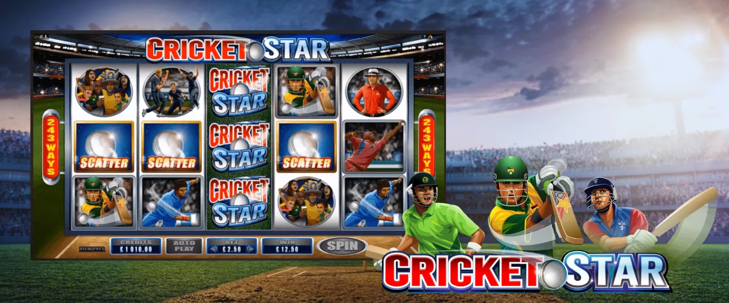 Cricket Star Slot Machine with Cricket Theme and Rolling Reels for Canadian Players