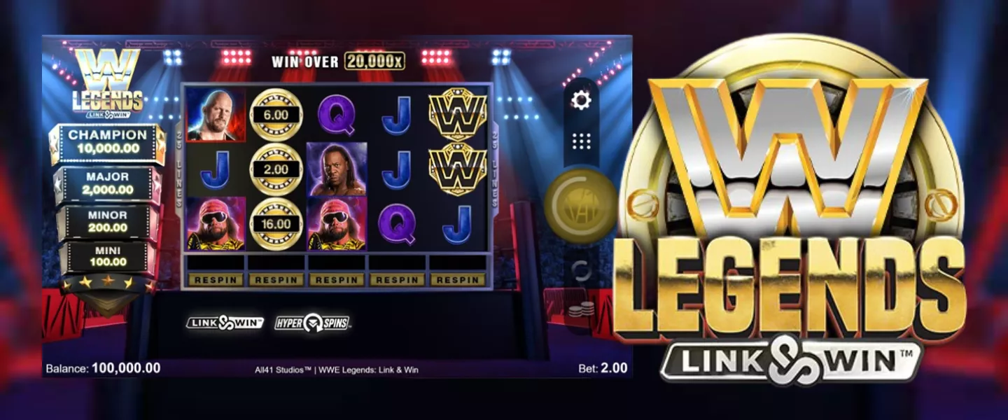 WWE Legends Link & Win Slot with Wrestling Theme and Jackpots for Canadian Players